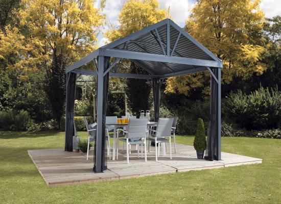 Sojag 10x10 Sanibel I Gazebo Kit - Light Gray (500-8162837) This gazebo kit provides a comfortable dining place for you and your family. 