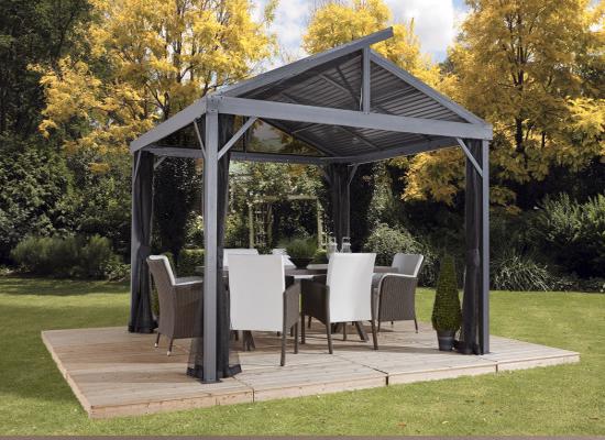 Sojag 10x10 Sanibel II Gazebo Kit - Light Gray (500-8162851) This gazebo kit provides a comfortable dining place for you and your family. 