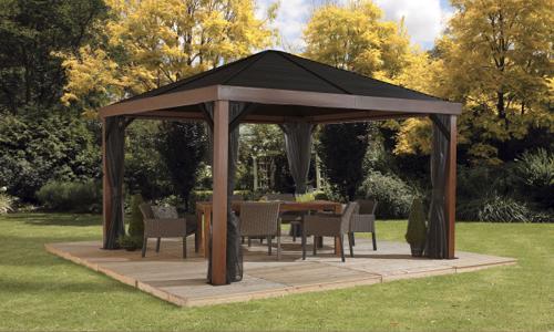 Sojag Valencia 12x12 Gazebo Wood Finish Kit (500-9166606) - This gazebo kit is a great way to define your outdoor area 