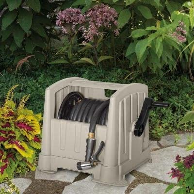 Suncast 100-Foot Resin Hose Reel Box (CPLPPJ100DT) This hose reel box is a perfect storage for our garden hose. 