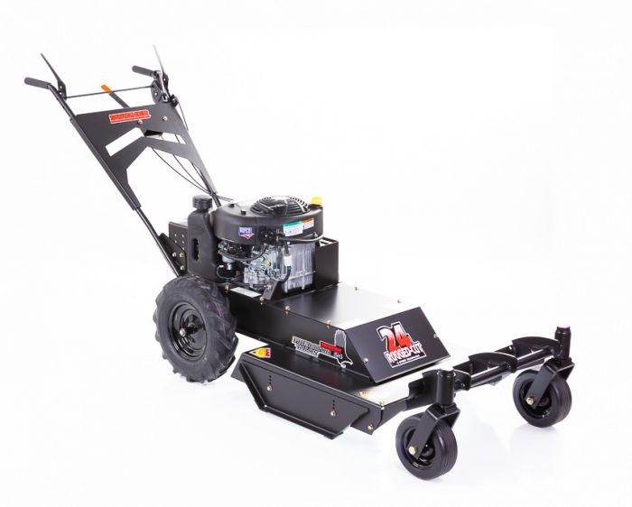 Swisher 11.5HP 24 in. Briggs & Stratton Walk Behind Rough Cut Mower with Casters (WRC11524BSC) - This mower hae adjustable height handler with hand controls.