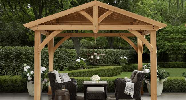 Yardistry 11x13 Carolina Pavilion Kit (YM11726) This pavilion will create a creating a perfect setting for all your outdoor entertainment needs. 