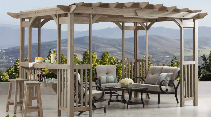 Yardistry 10x14 Madison Pergola Kit (YM11783) This pergola can be a best place where you can relax and enjoy the beauty outside. 