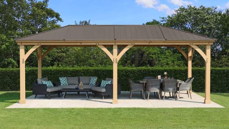 Yardistry 12x24 Meridian Gazebo Kit (YM11937COM) This gazebo will add a touch of elegance to your backyard setting. 