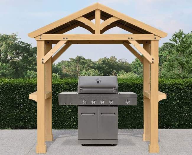 Yardistry Meridian Grilling Pavilion Kit - Natural Cedar (YM11931) Your family and friends will definitely enjoy this new grilling pavilion. 