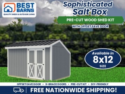 Best Barns Sophisticated Salt Box 8x12: Smart Storage with Standout Style