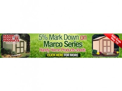 Handy Home Marco Series Wood Sheds On Sale!